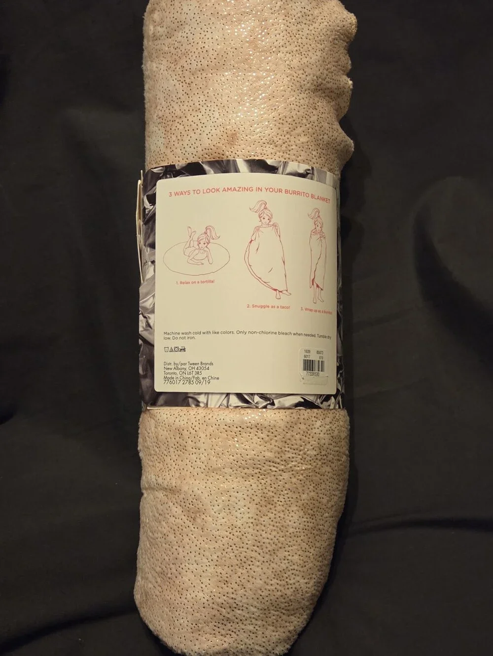 Justice Burrito Blanket New with tags